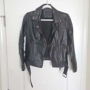 Eloise XS Black Faux Leather Jacket